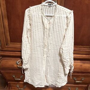 MASSIMO DUTTI Beachwear button up dress size Small excellent condition no flaws